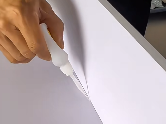 PVC foam boards are glued together